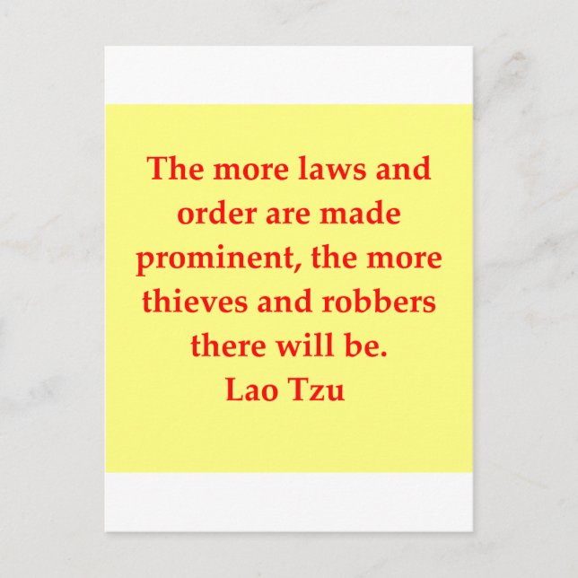 underbar Lao Tzu-citat Vykort (Framsida)