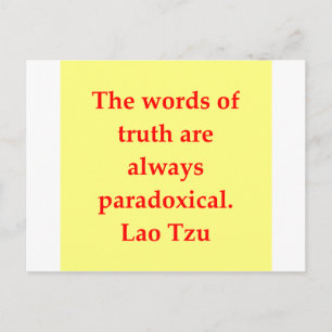 underbar Lao Tzu-citat Vykort