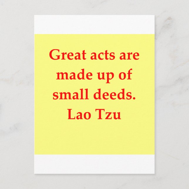 underbar Lao Tzu-citat Vykort (Framsida)