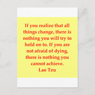 underbar Lao Tzu-citat Vykort