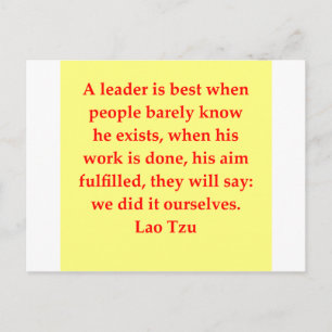 underbar Lao Tzu-citat Vykort