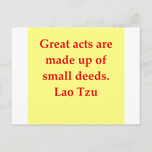 underbar Lao Tzu-citat Vykort (Framsida)