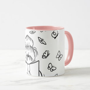 Underbar läsare rosa kaffemug mugg