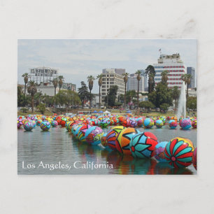 Underbar Los Angeles/MacArthur Park Postcard! Vykort