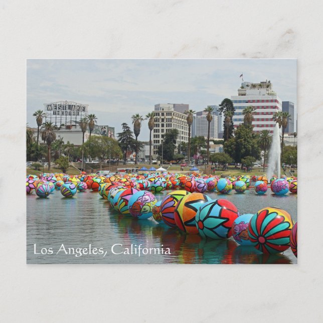 Underbar Los Angeles/MacArthur Park Postcard! Vykort (Framsida)