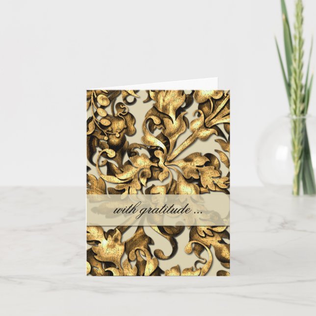 Underbar lövverk Tacksamhetskort Tack Kort (Framsida)