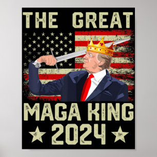 Underbar MAGA Kung Trump Biden Policy Ultra Mega P Poster