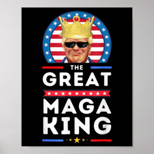 Underbar MAGA Kung Trump Biden Policy Ultra Mega P Poster