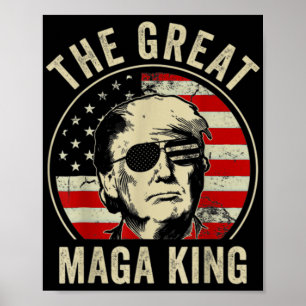 Underbar MAGA Kung Trump Biden Policy Ultra Mega P Poster