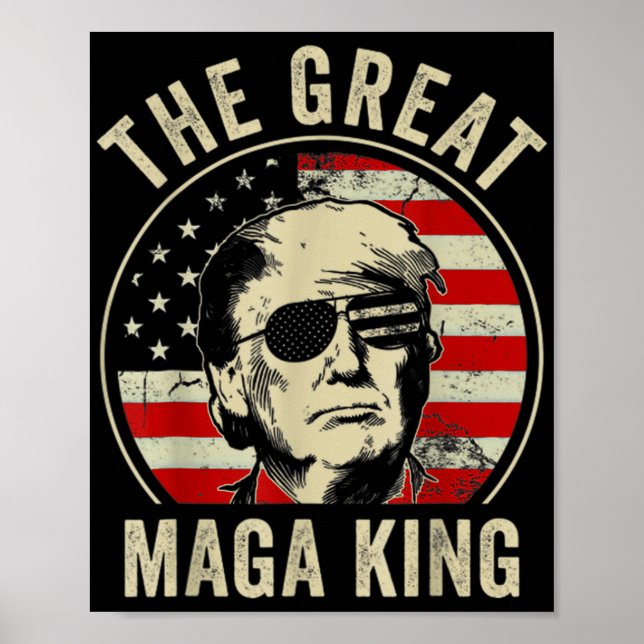 Underbar MAGA Kung Trump Biden Policy Ultra Mega P Poster (Framsidan)