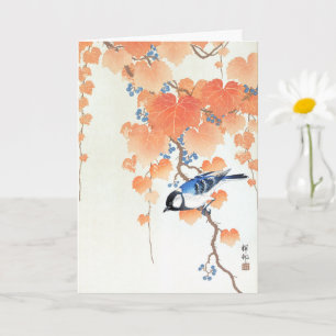Underbar måltid på paulownia gren - Ohara Koson - Kort