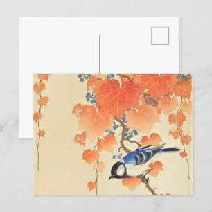 Underbar måltid på paulownia gren - Ohara Koson Vykort