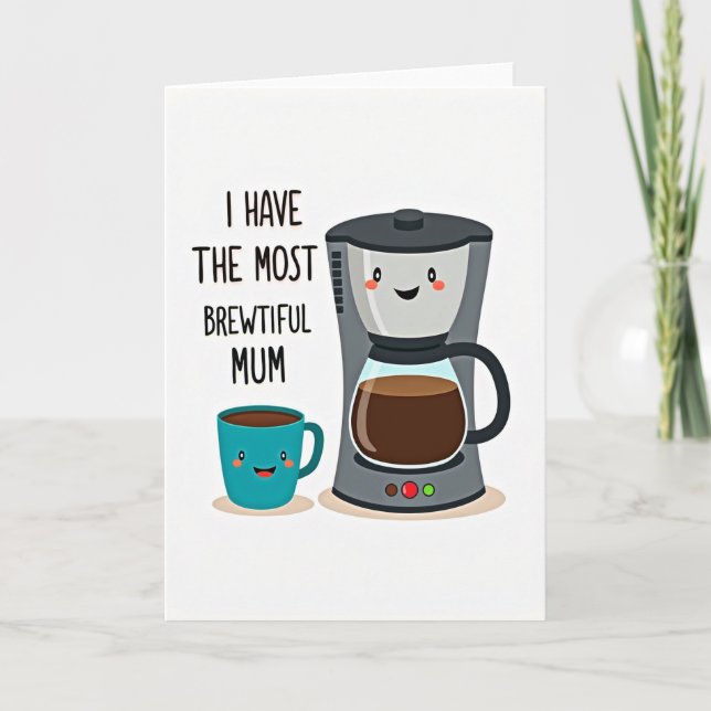 Underbar mamma Kaffeälskare Kort (Framsida)