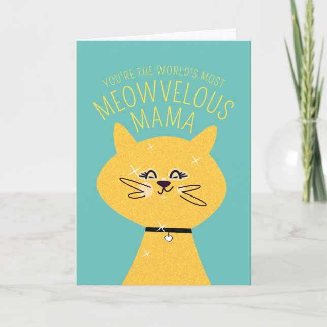 Underbar mamma katt kort (Framsida)