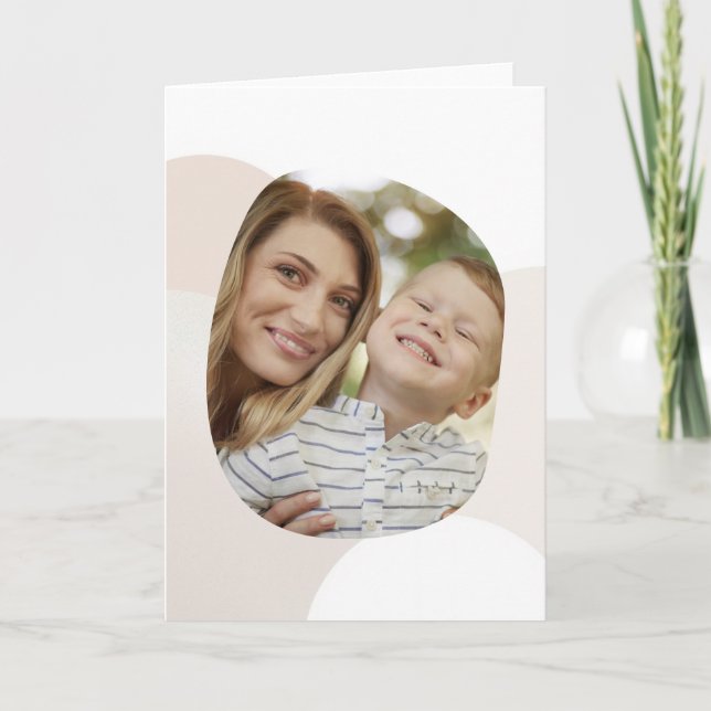 Underbar mamma - minimalistisk fotofödelsedagspres kort (Framsida)