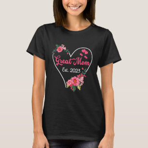 Underbar Mamma till mormor 2023 Gravid Meddelande T Shirt