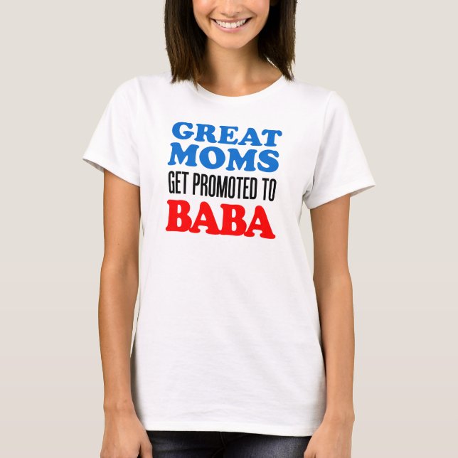 Underbar Mammor befordrad till Baba Ukrainas mormo T Shirt (Framsida)