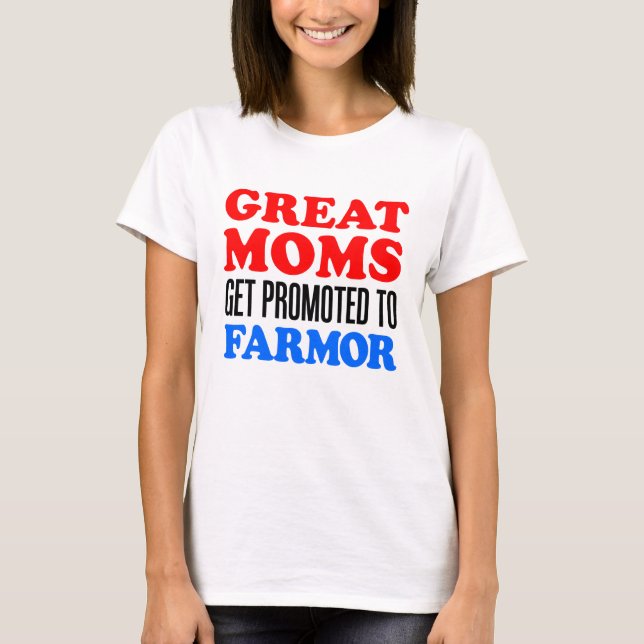 Underbar mammor som främjas till Farmor T Shirt (Framsida)