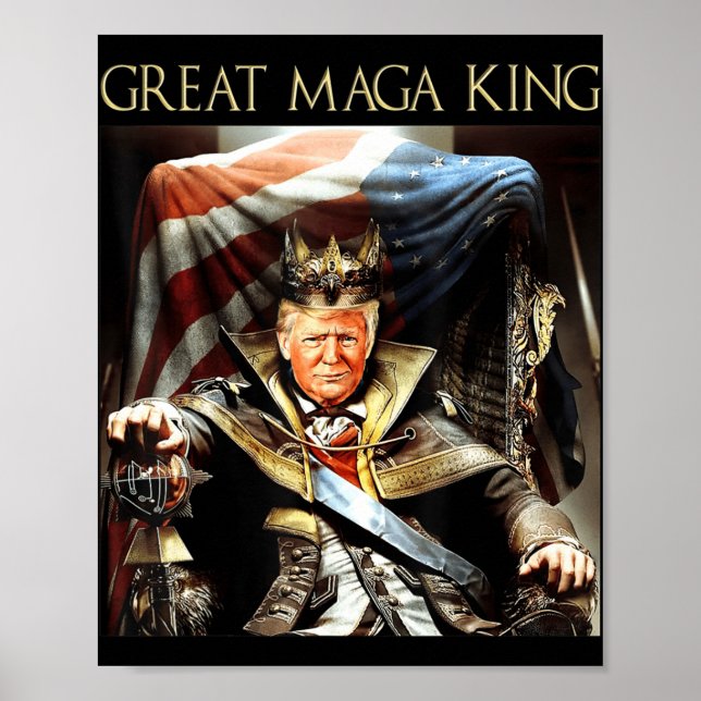 Underbar Mega Kung USA flagga Proud Ultra Maga Tru Poster (Framsidan)