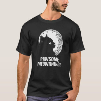 Underbar Meowrning Katt  Positivitet Liten Katt Po T Shirt