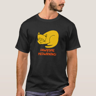 Underbar Meowrning Katt Positivitet Liten Katt Po T Shirt