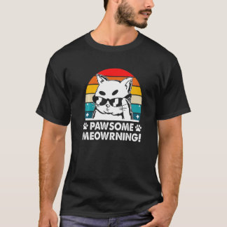 Underbar Meowrning Katt Positivitet Liten Katt Pos T Shirt