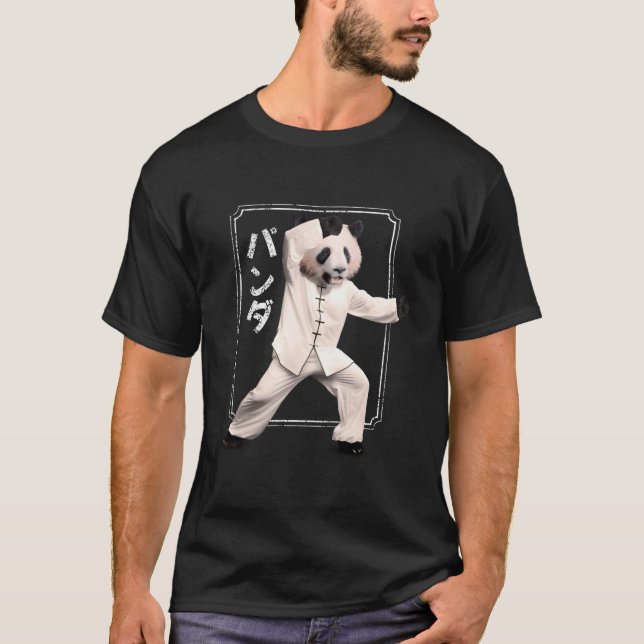 Underbar Mial Panda Bear Karate Kungfu Fight T Shirt (Framsida)