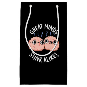 Underbar Minds Stink Alike Funny Brain Pun Mörk BG
