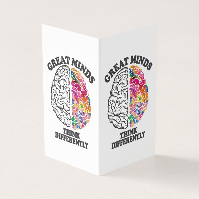 Underbar Minds Tänka Olika hjärnor Kort (Utsida)