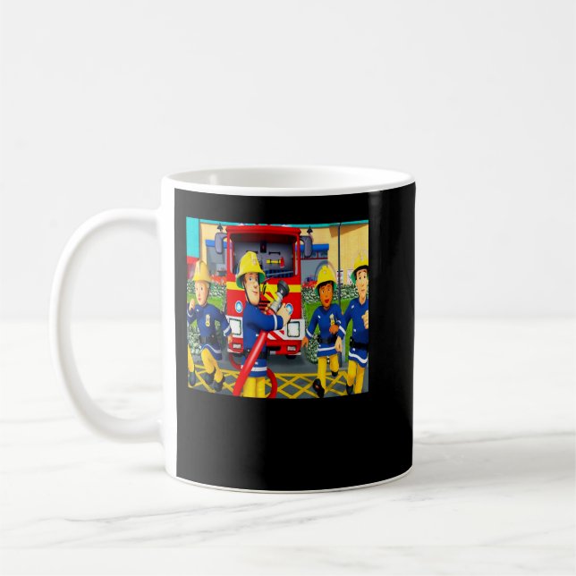 Underbar Model Tecknad Fireman Namn for Sam Childr Kaffemugg (Vänster)