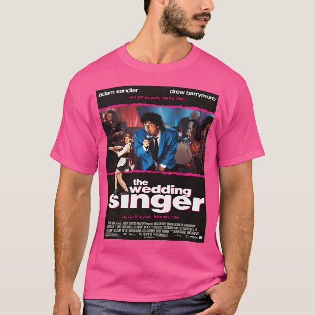 Underbar modell Bröllop Singer (1998) Gift Music F T Shirt (Framsida)