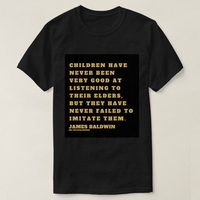 Underbar modell James Baldwin Coola Graphic Gift T Shirt (Design framsida)