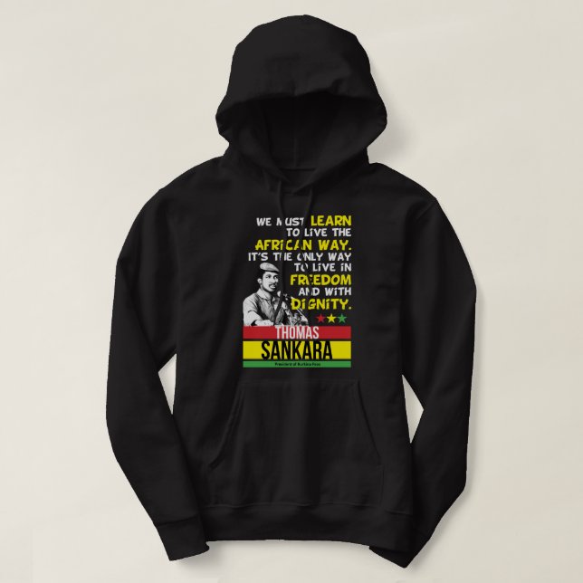 Underbar modell Thomas Africanist Sankara Gifts Mo Hoodie (Design framsida)