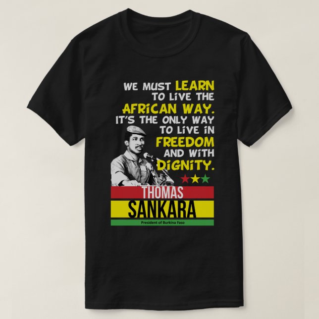 Underbar modell Thomas Africanist Sankara Gifts Mo T Shirt (Design framsida)
