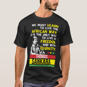 Underbar modell Thomas Africanist Sankara Gifts Mo T Shirt