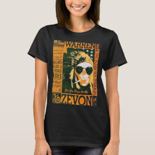 Underbar modell Warren Art Zevon Coola Graphic Gif T Shirt