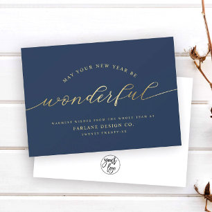 underbar Modern Script Business Logotyp Corporat Julkort