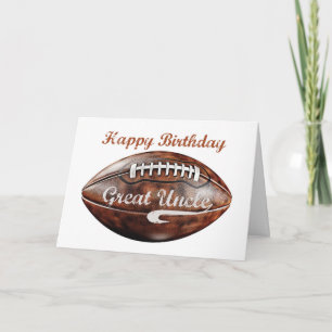 Underbar morbror Birthday Grunge Large Football Sp Kort