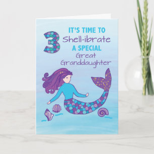 Underbar mordotter 3rd Birthday Sparkly Titta Kort