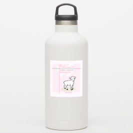 Underbar mordotter Baptism Rosa Girl Lamb Klistermärken