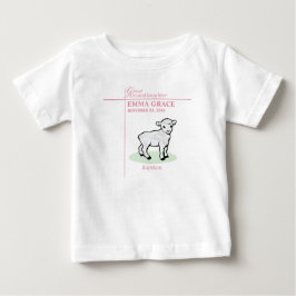 Underbar mordotter Baptism Rosa Girl Lamb T Shirt