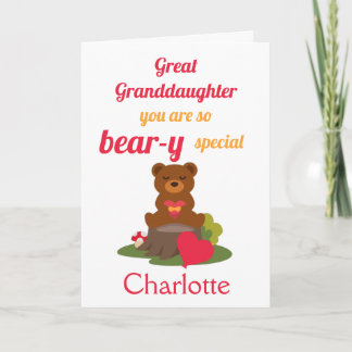 Underbar mordotter Bear-y Speciella Valentines day Kort