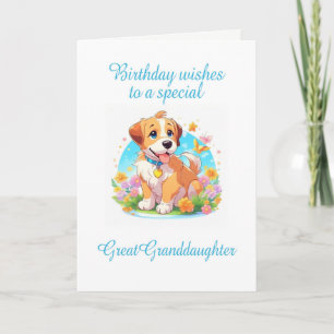 Underbar mordotter Birthday Puppy Hund Kort