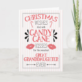 Underbar mordotter Candy cane Kisses jul Helgkort