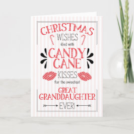 Underbar mordotter Candy cane Kisses jul Helgkort