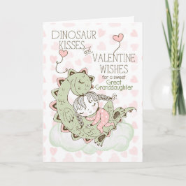 Underbar mordotter Dinosaur Kisses Valentine Helgkort