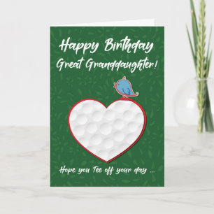 Underbar mordotter Golf Sports Heart Birthday Kort