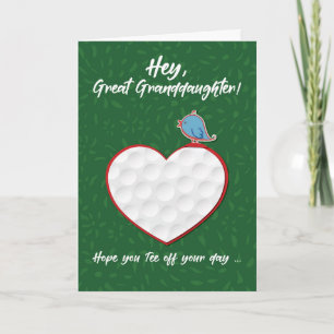 Underbar mordotter Golf Sports Heart Valentine Kort