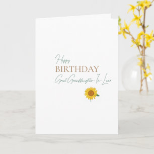 Underbar mordotter-in-Law Birthday-solros Kort