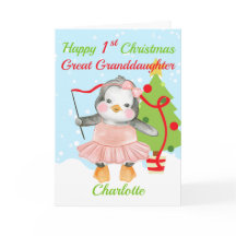 Underbar mordotter Lycklig 1:a julpenguin